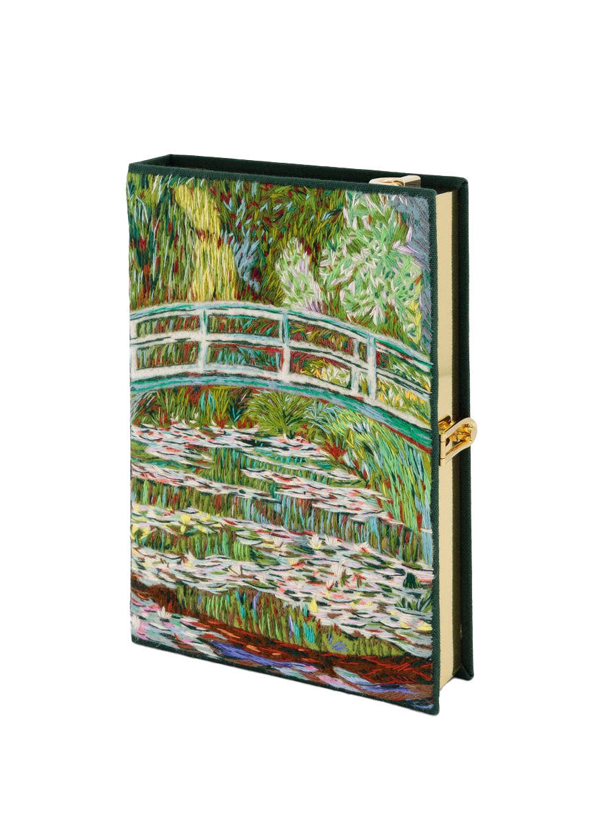 "Monet Pond Of Water Lilies" Book Clutch with Strap