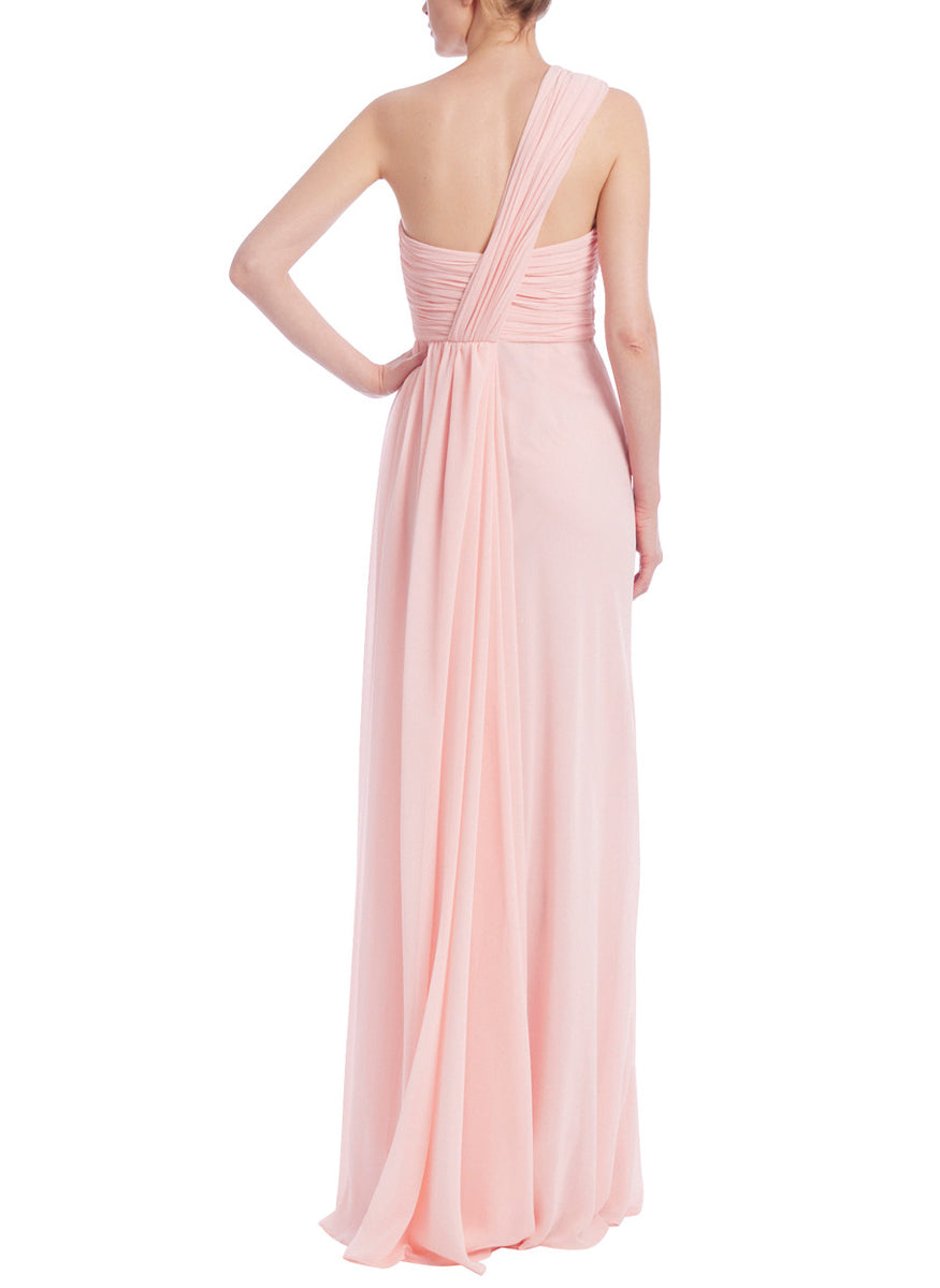 Ruched One Shoulder Gown