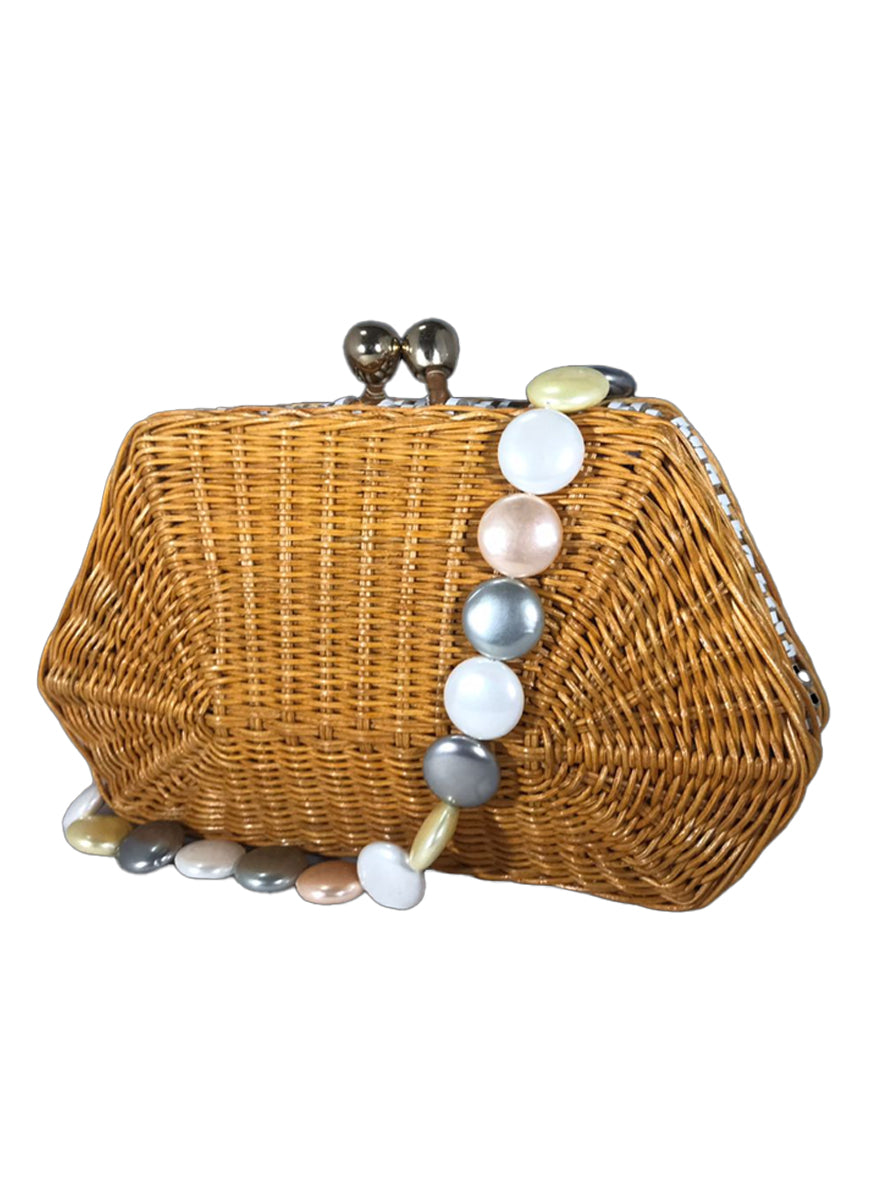 Blanca Wicker With Pearl Strap