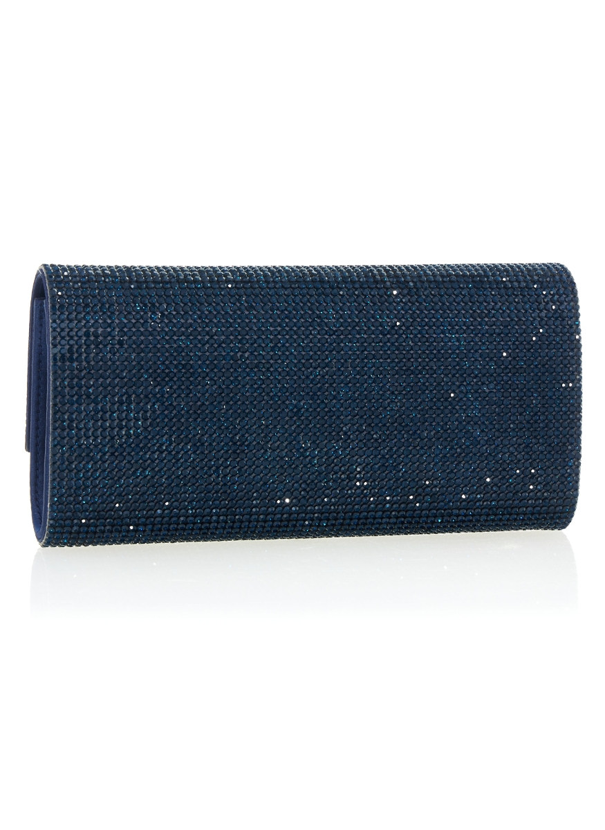 Perry Crystal Clutch in Midnight - Judith Leiber Couture