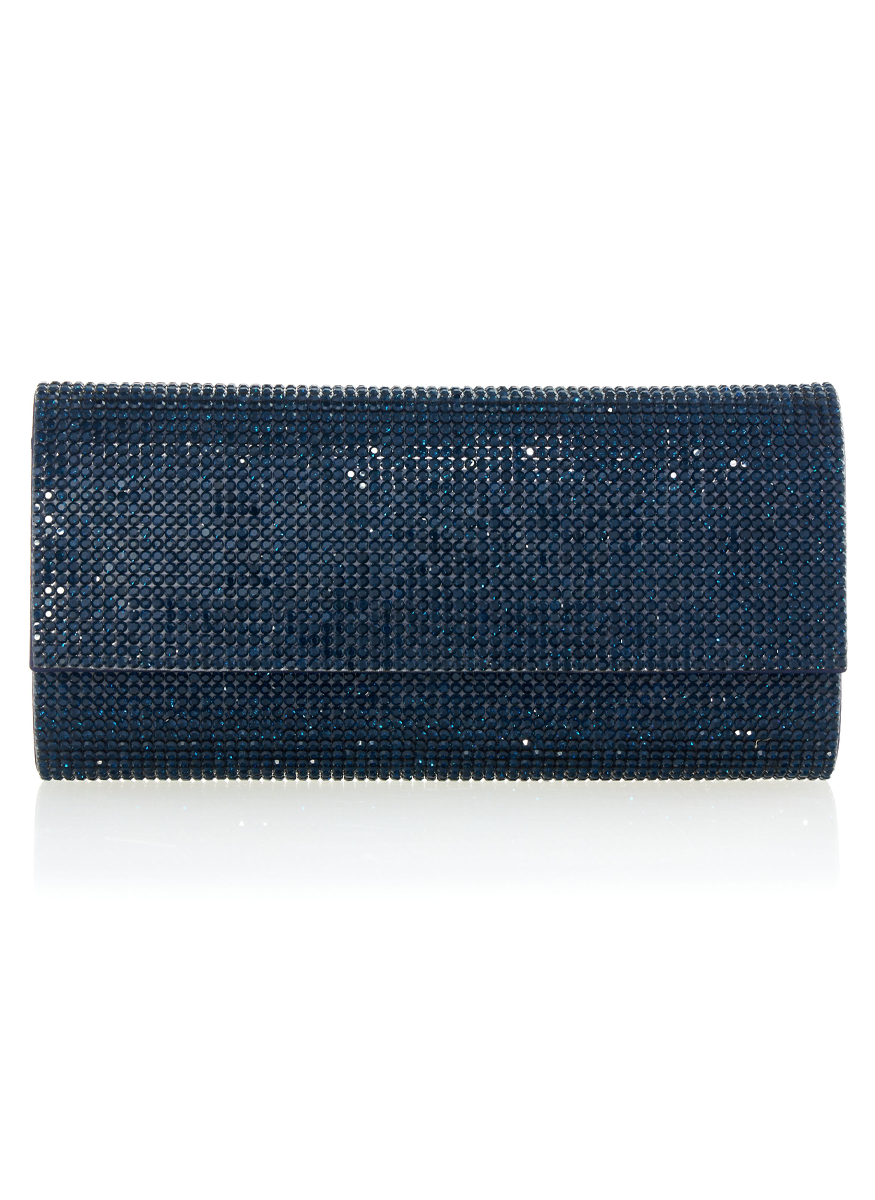 Perry Crystal Clutch in Midnight