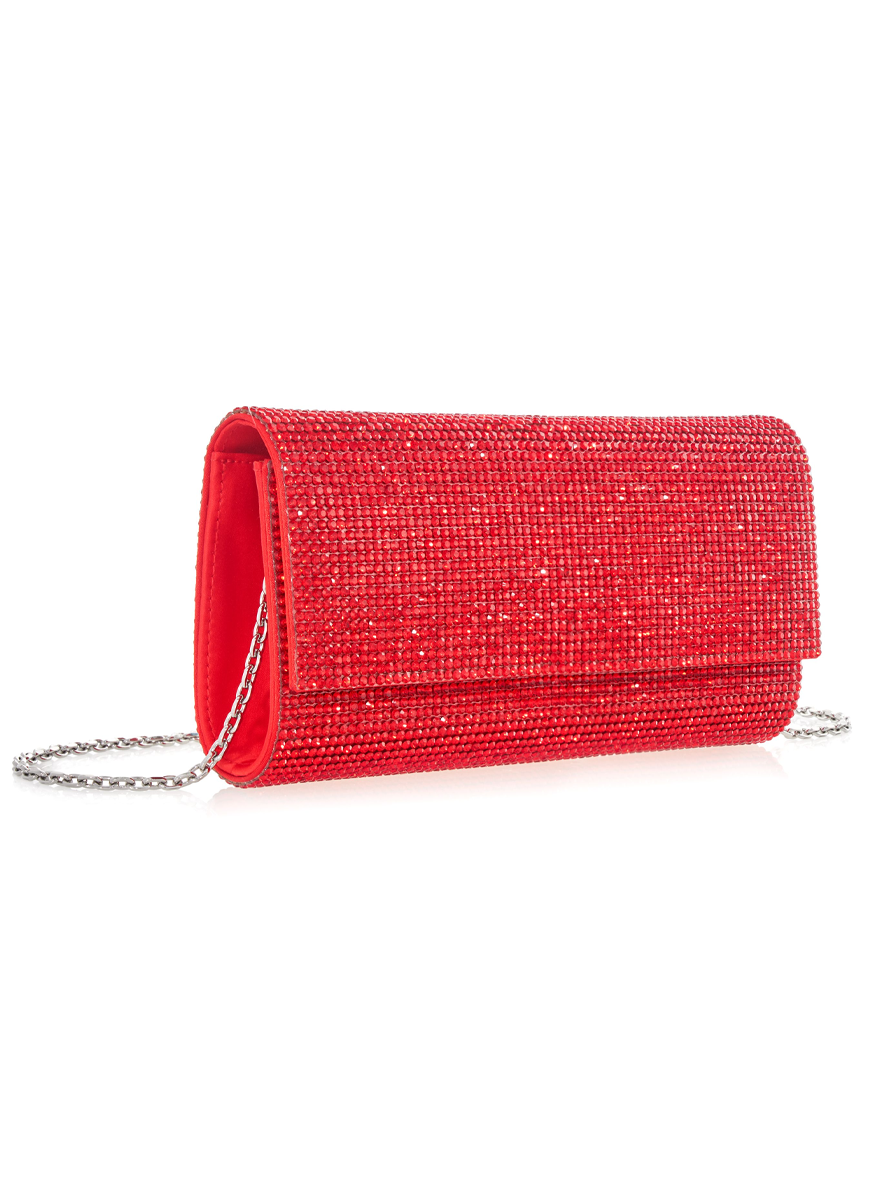 Perry Crystal Clutch in Light Siam