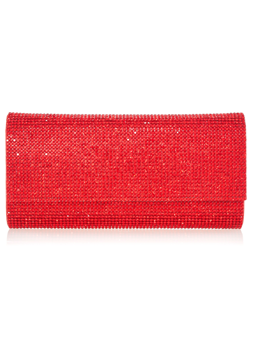 Perry Crystal Clutch in Light Siam