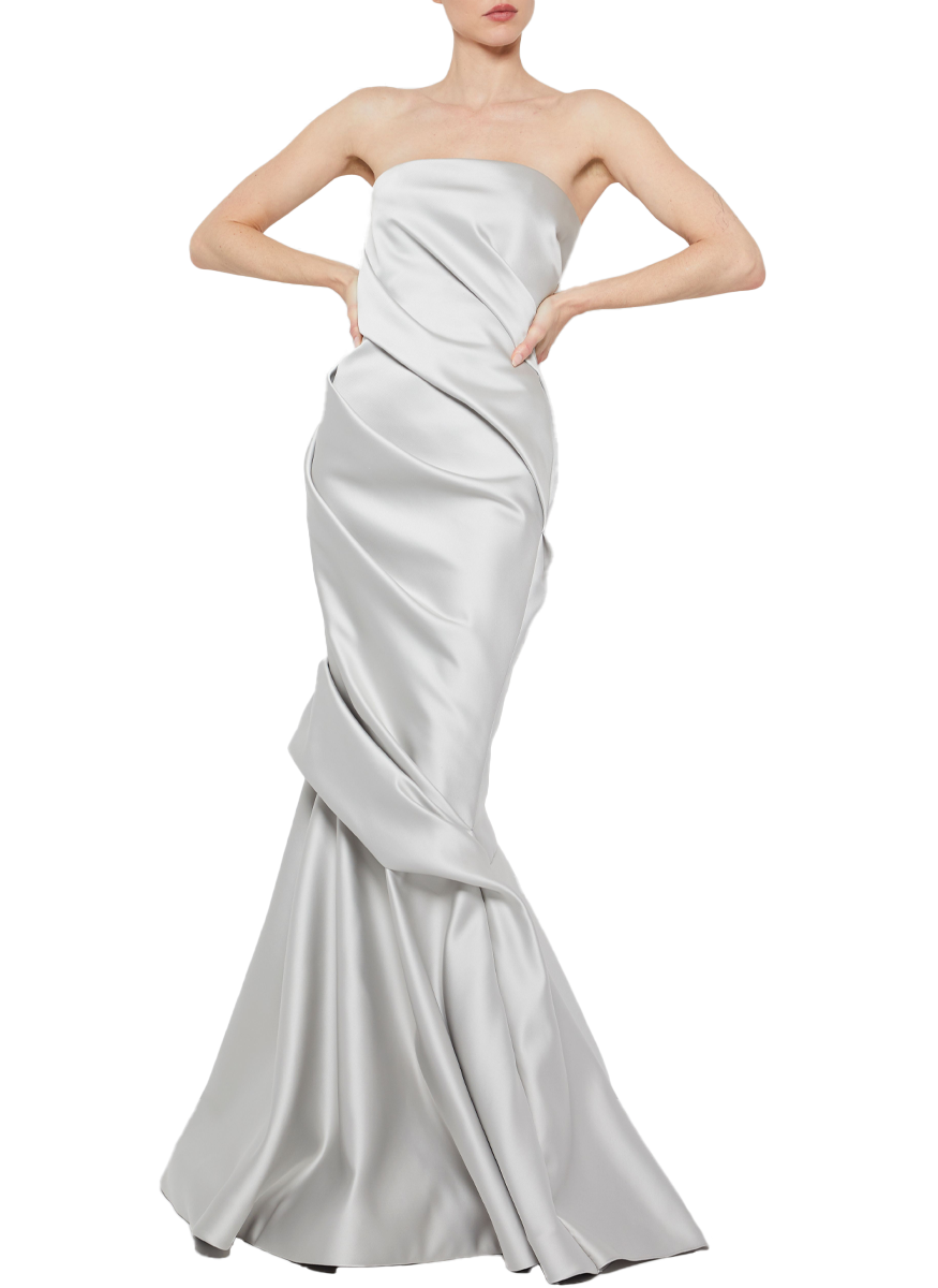 Diane Strapless Draped Gown