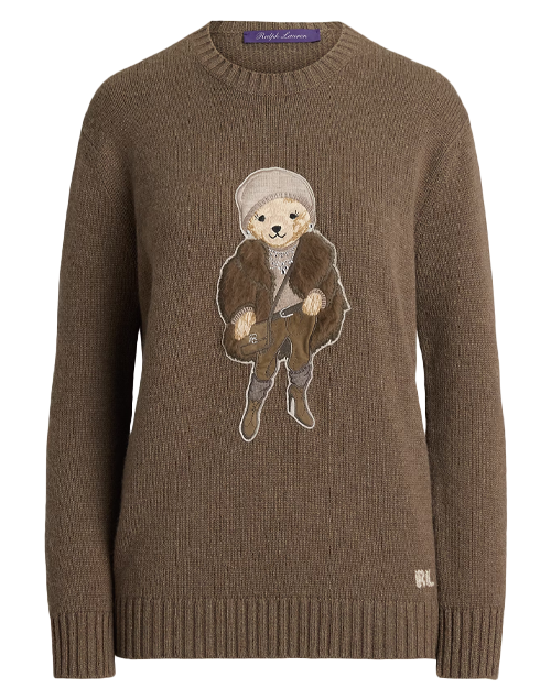 Winter Polo Bear Lofty Cashmere Sweater