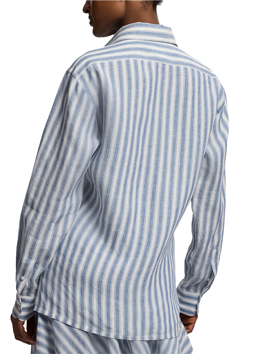 Capri Umbrella Stripe Linen Shirt - Ralph Lauren Collection