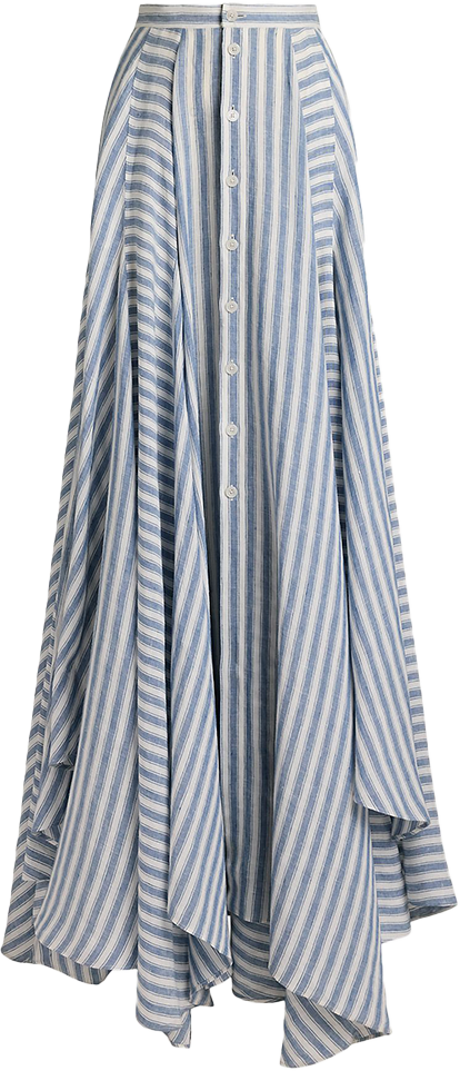 Shamus Umbrella Stripe Linen Skirt - Ralph Lauren Collection