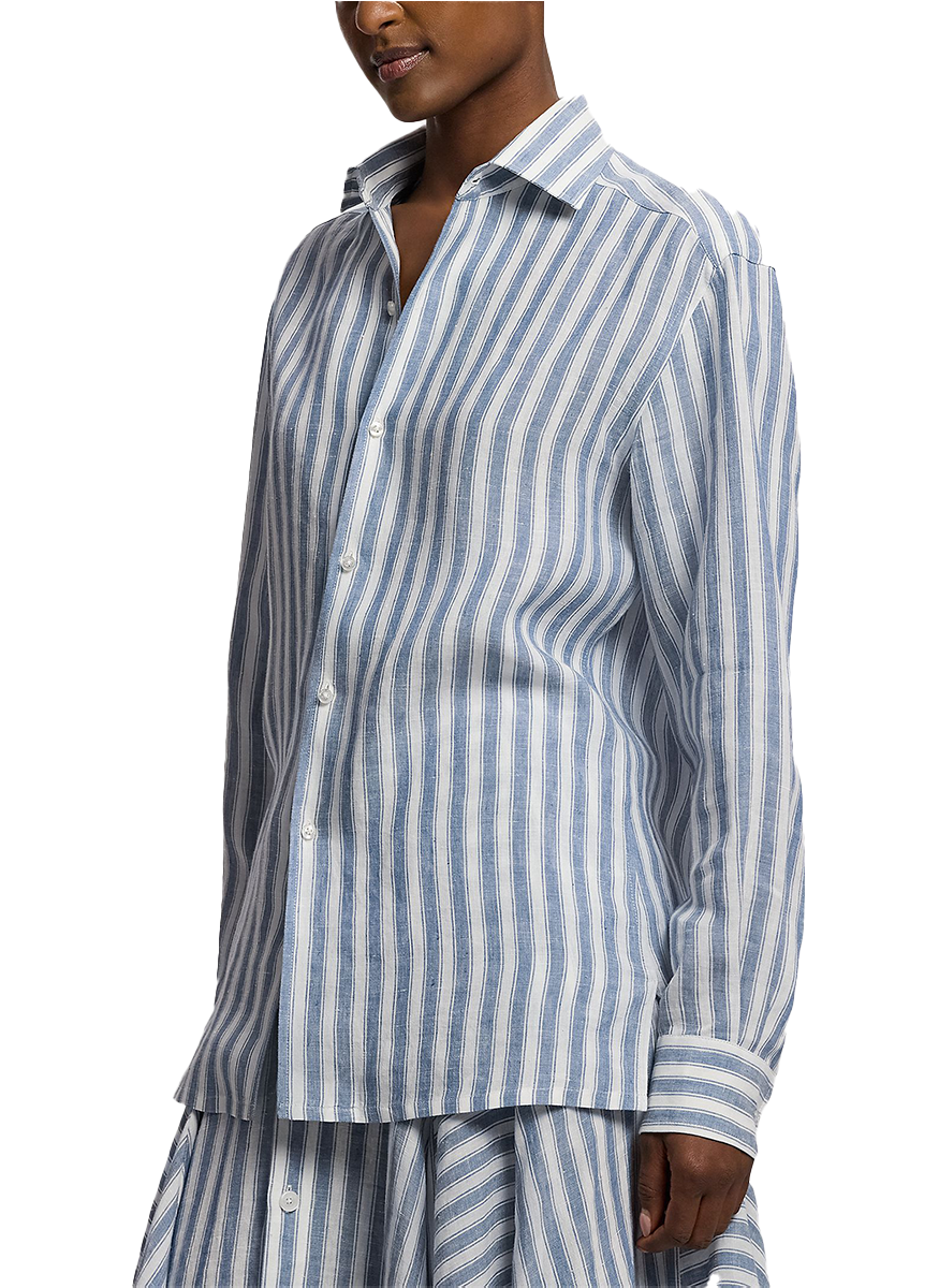 Capri Umbrella Stripe Linen Shirt - Ralph Lauren Collection