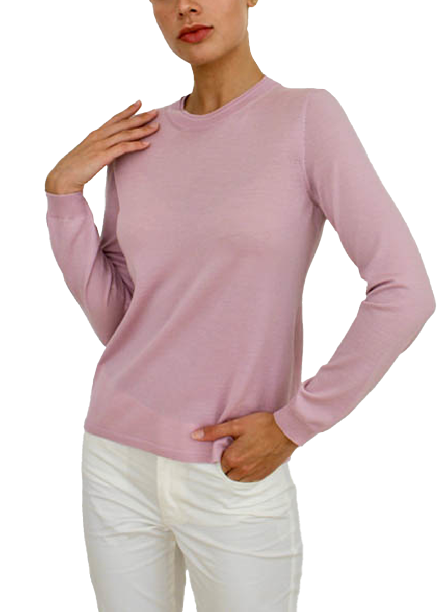 Cashmere Silk Sweater in Pink - Rani Arabella