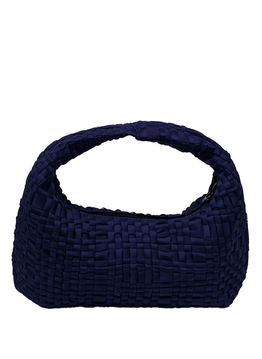 Rebirth Grosgrain Ribbon Shoulder Bag in Navy