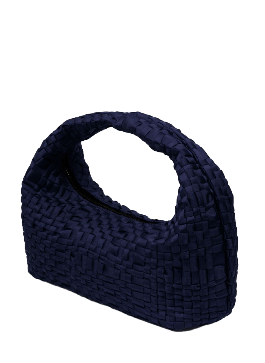 Rebirth Grosgrain Ribbon Shoulder Bag in Navy