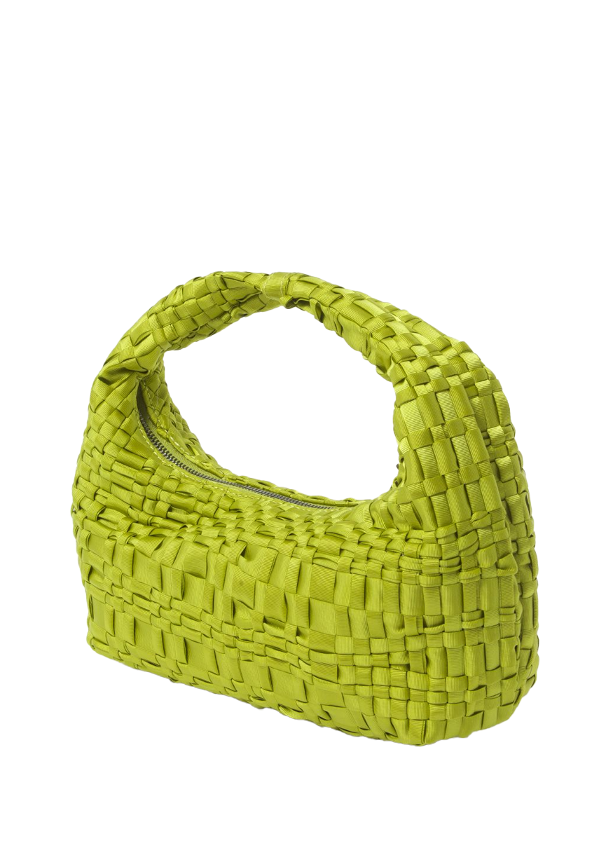 Rebirth Grosgrain Ribbon Shoulder Bag in Green