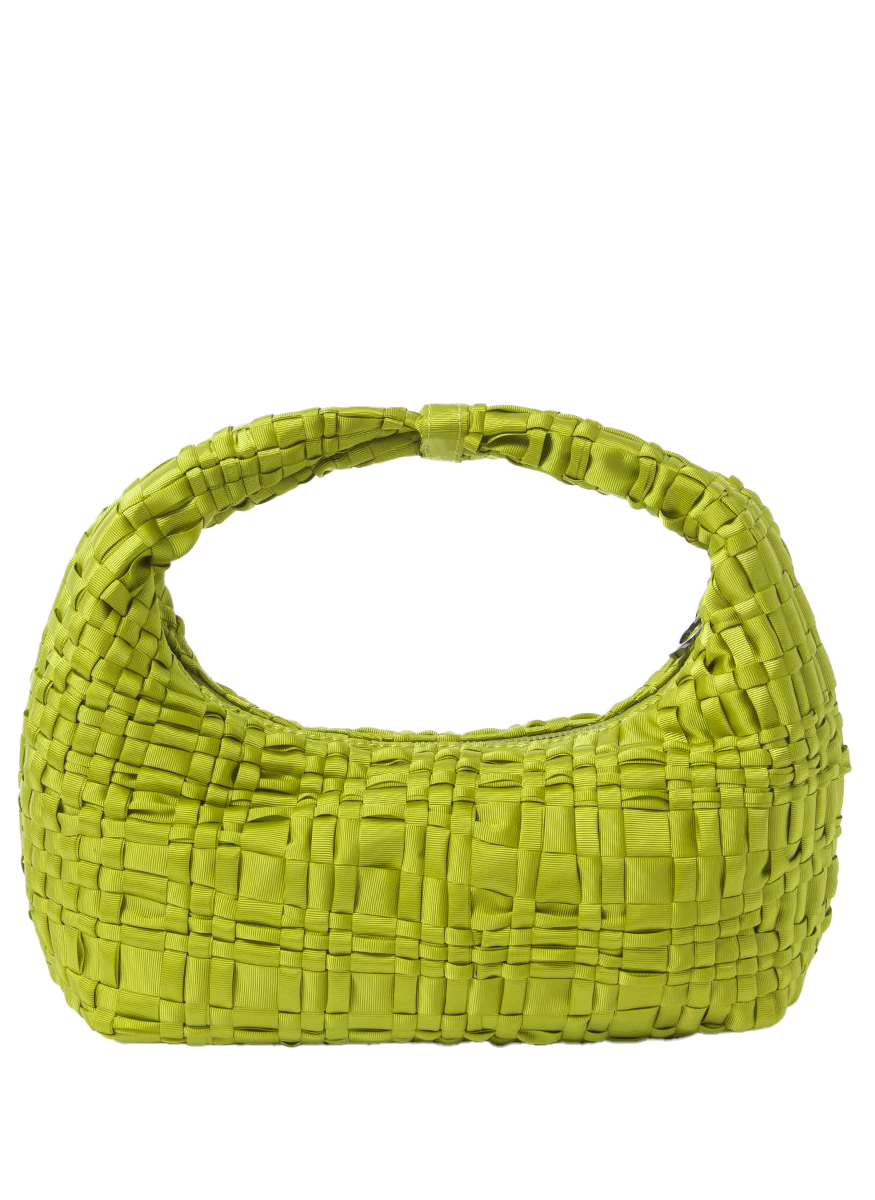 Rebirth Grosgrain Ribbon Shoulder Bag in Green