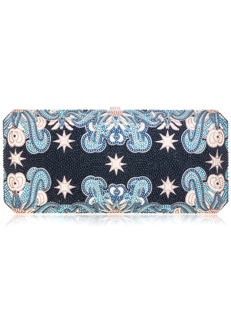 Slim Rectangle Glimmer Clutch