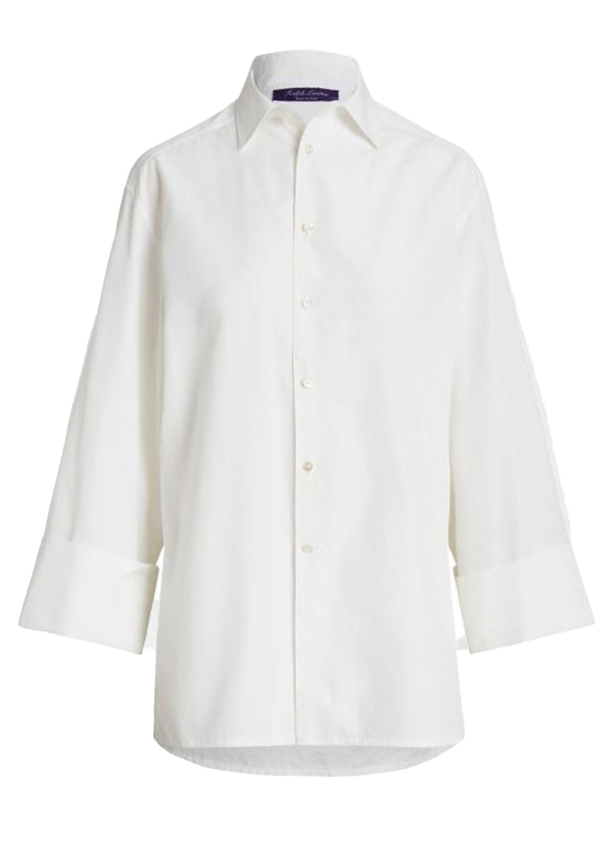 Holbert Shirt in White Poplin