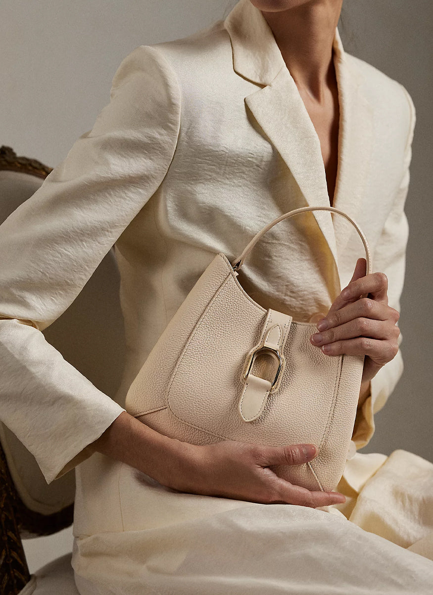 Pebbled Calfskin Small Shoulder Bag - Ralph Lauren Collection