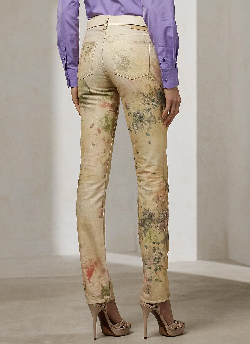 160 Slim Floral Full Length Pants - Ralph Lauren Collection