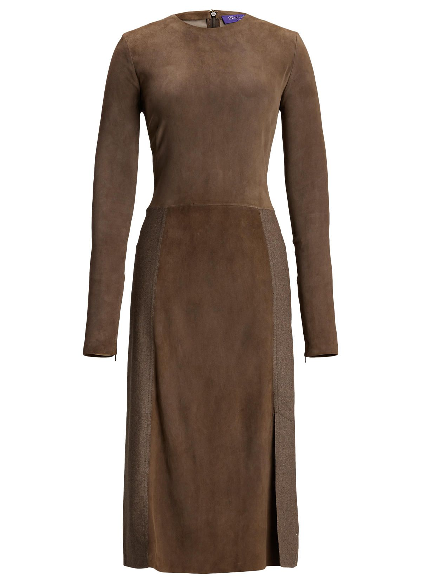 Carlita Lamb-Suede Flannel Dress