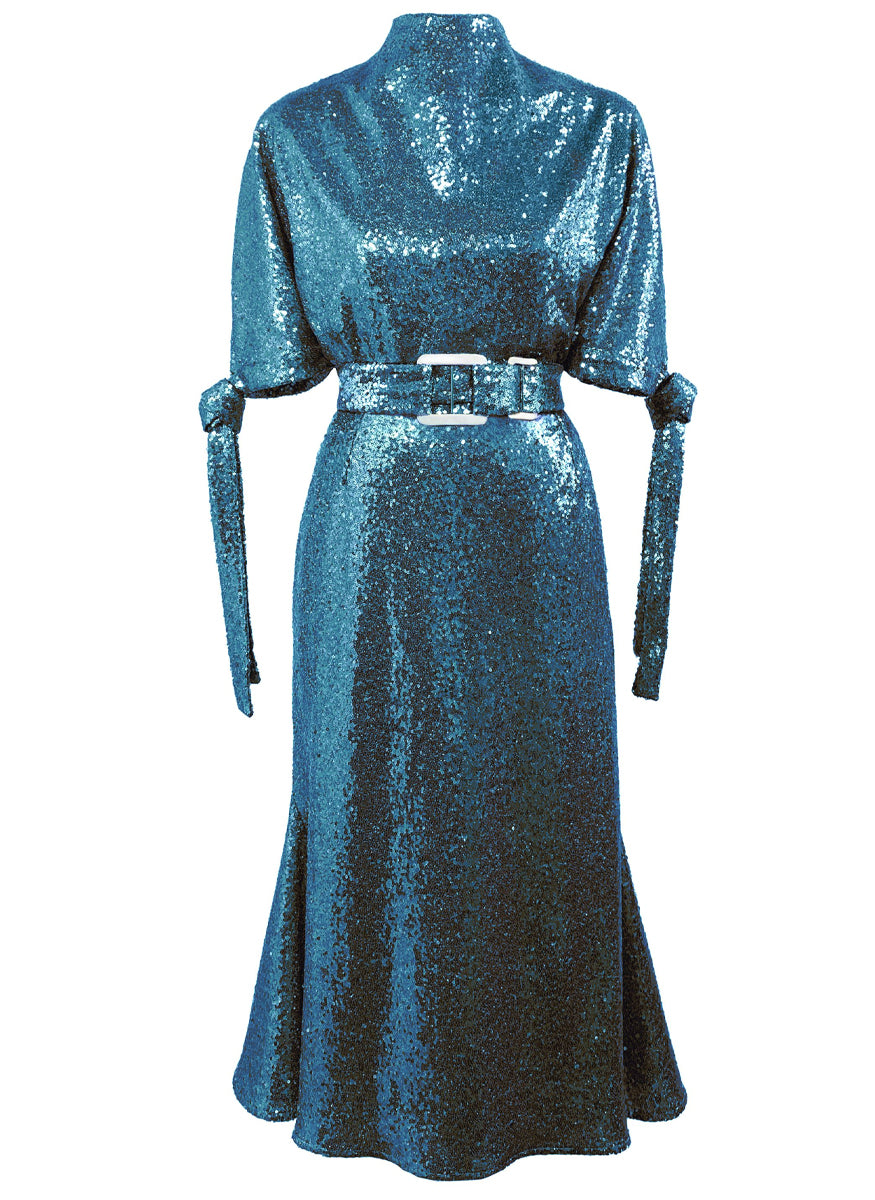 Pedernal Sequin Midi Dress