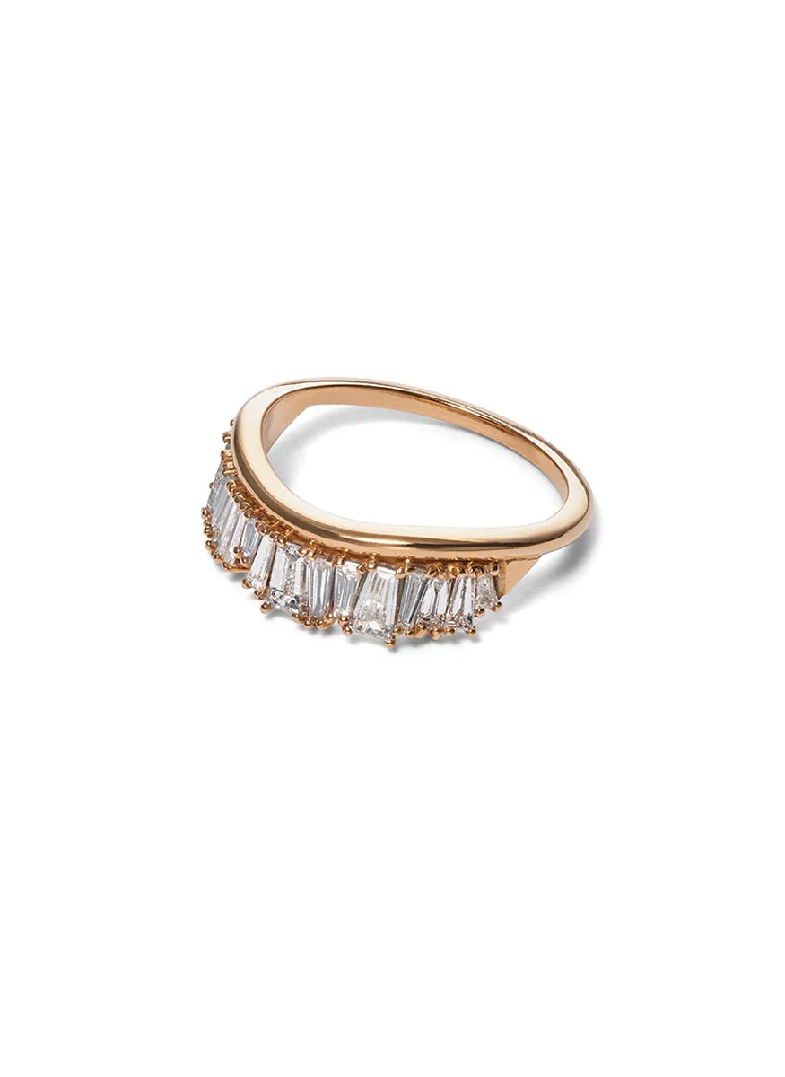 Single Ruched Diamond Ring