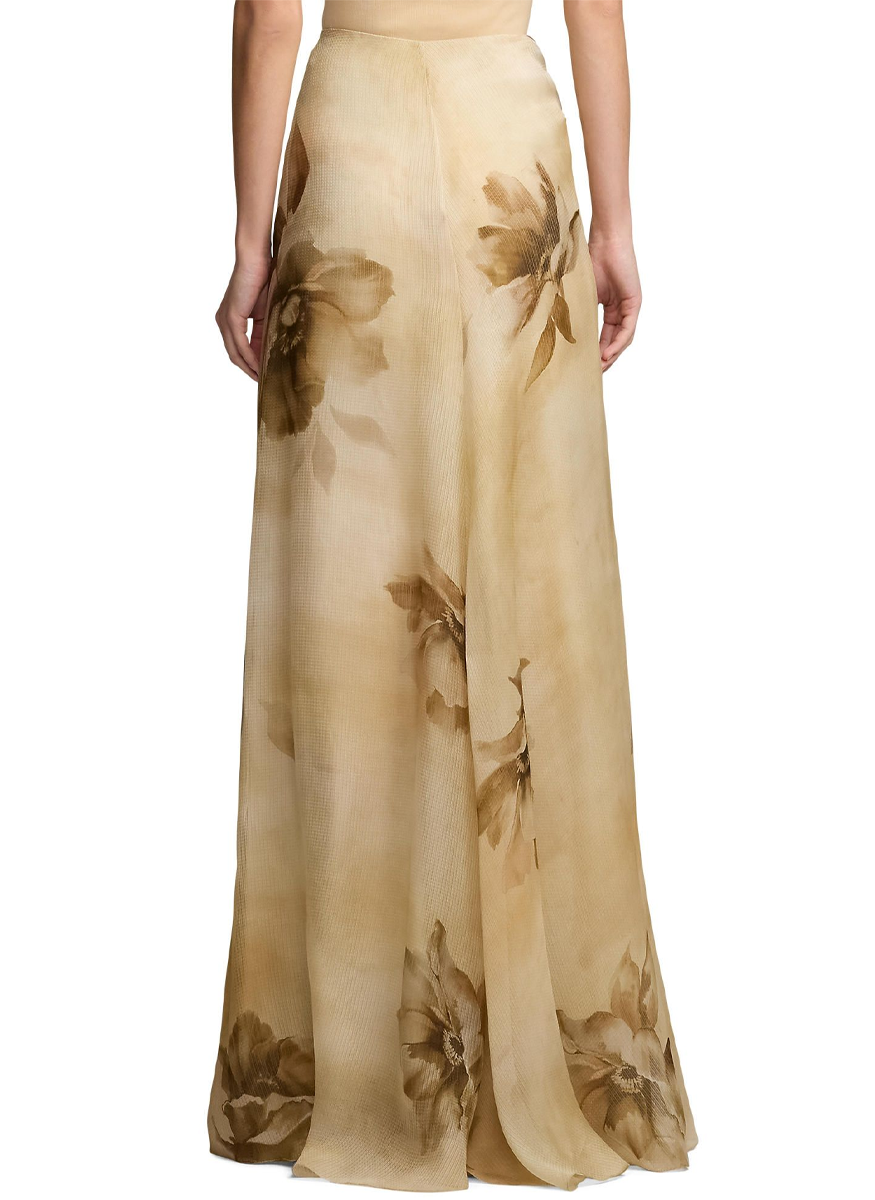 Odera Floral Silk Gauze Maxi Skirt - Ralph Lauren Collection