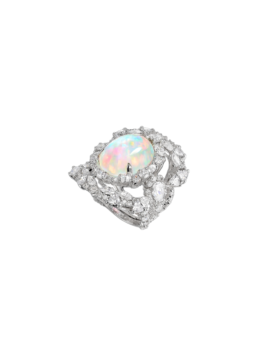 "Sky Opal Ocean" Ring