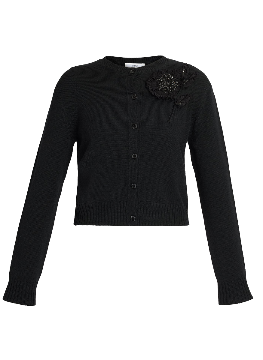 Embellished Merino Wool Cardigan - Erdem