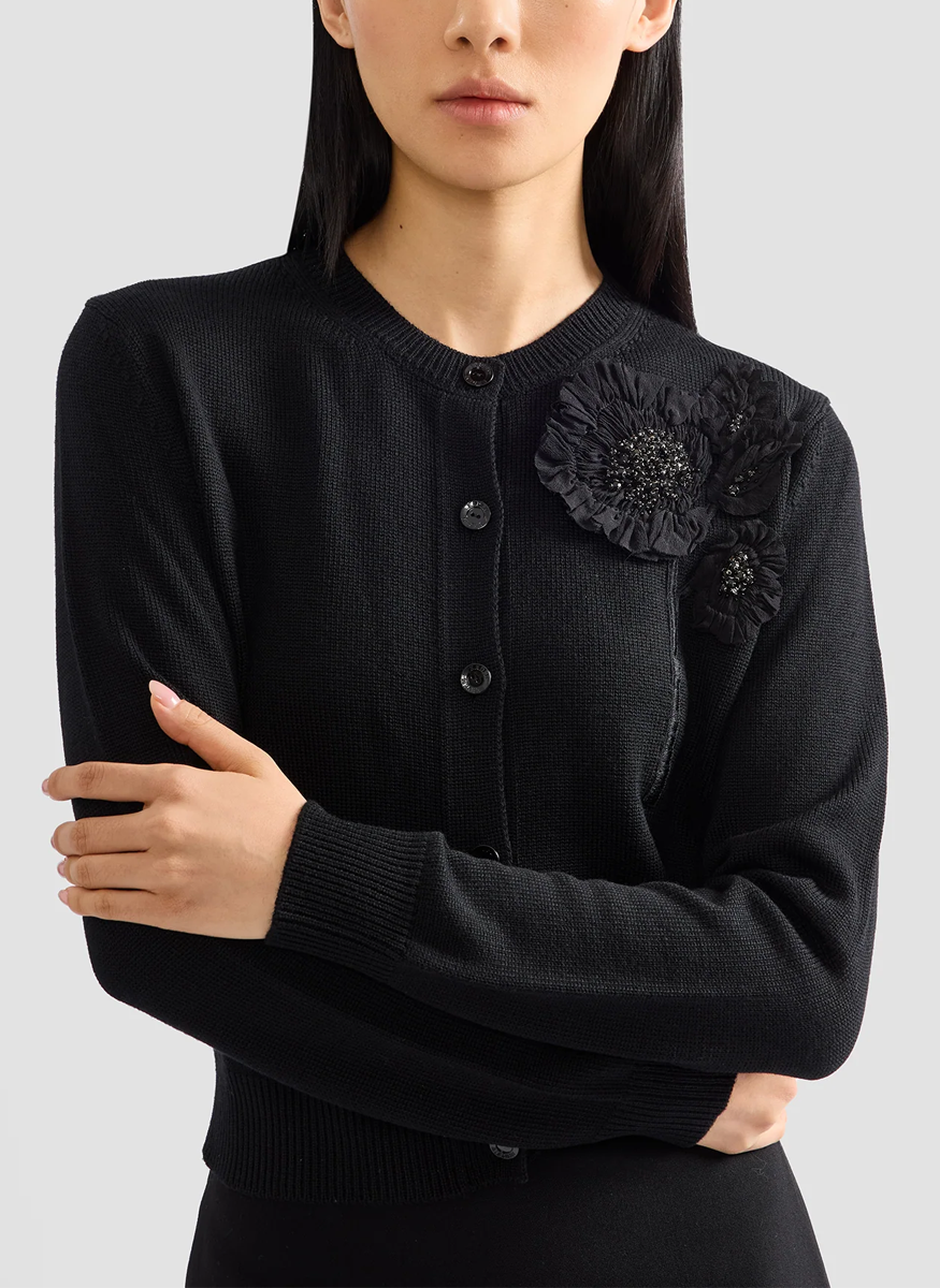 Embellished Merino Wool Cardigan - Erdem
