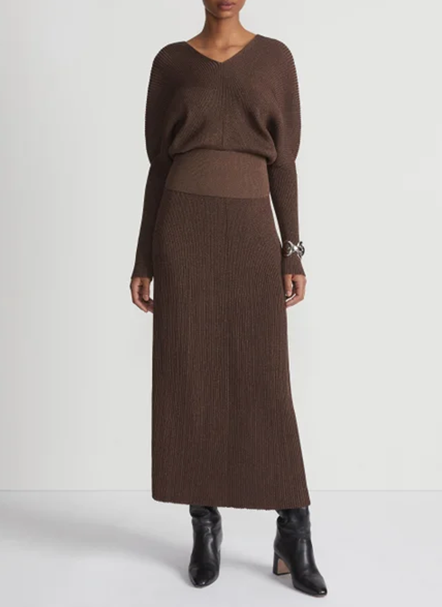 Ribbed Pull On Knit Skirt - Lafayette 148 New York