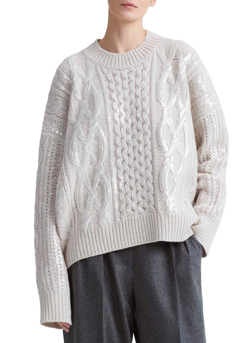 Wirth Cable Metallic Sweater