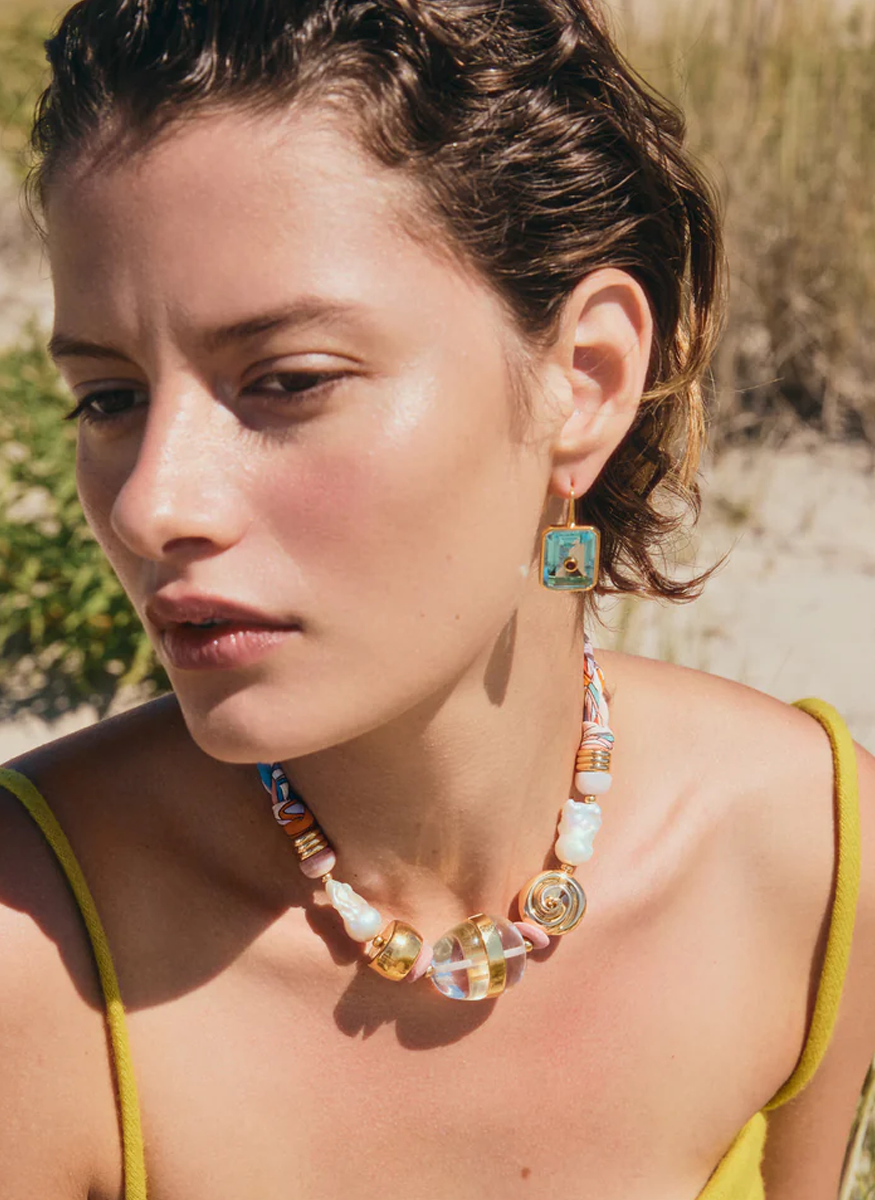 Tile Earrings, Poolside