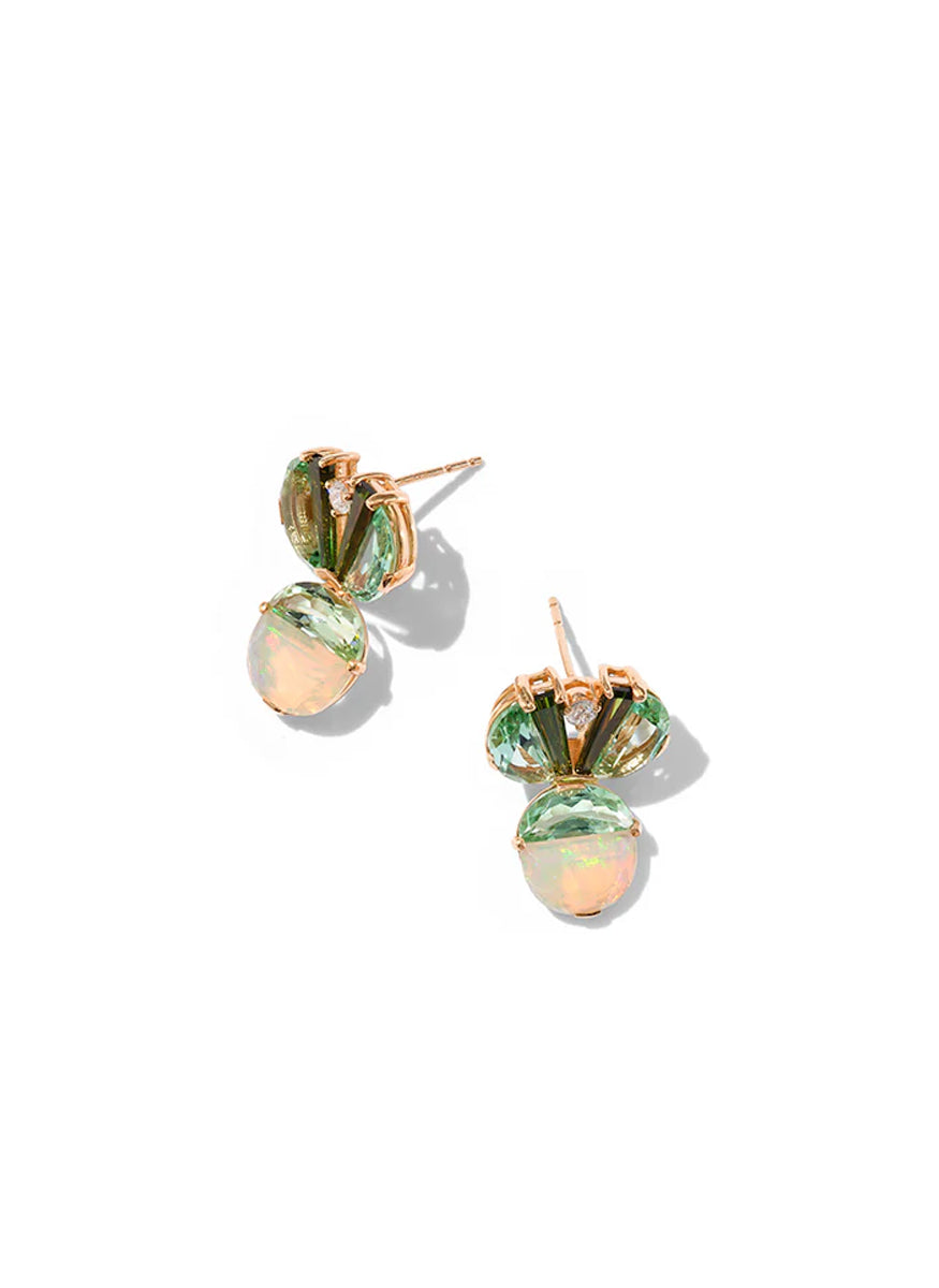 Trofeo Earrings With Opal