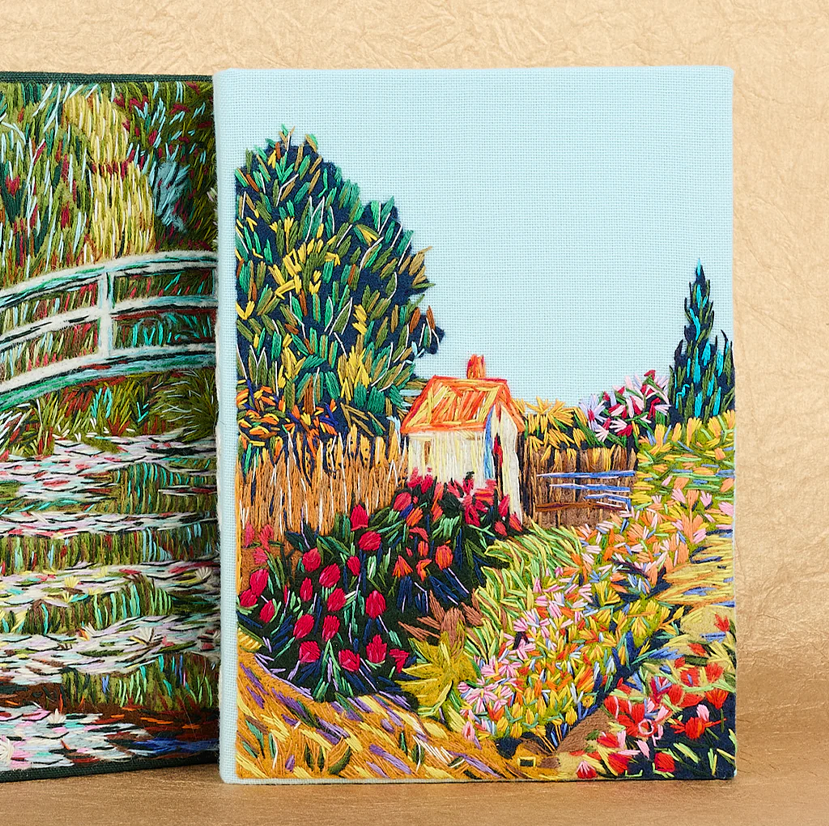 'Garden Behind a House' Van Gogh Book Clutch with Strap - Olympia Le-Tan