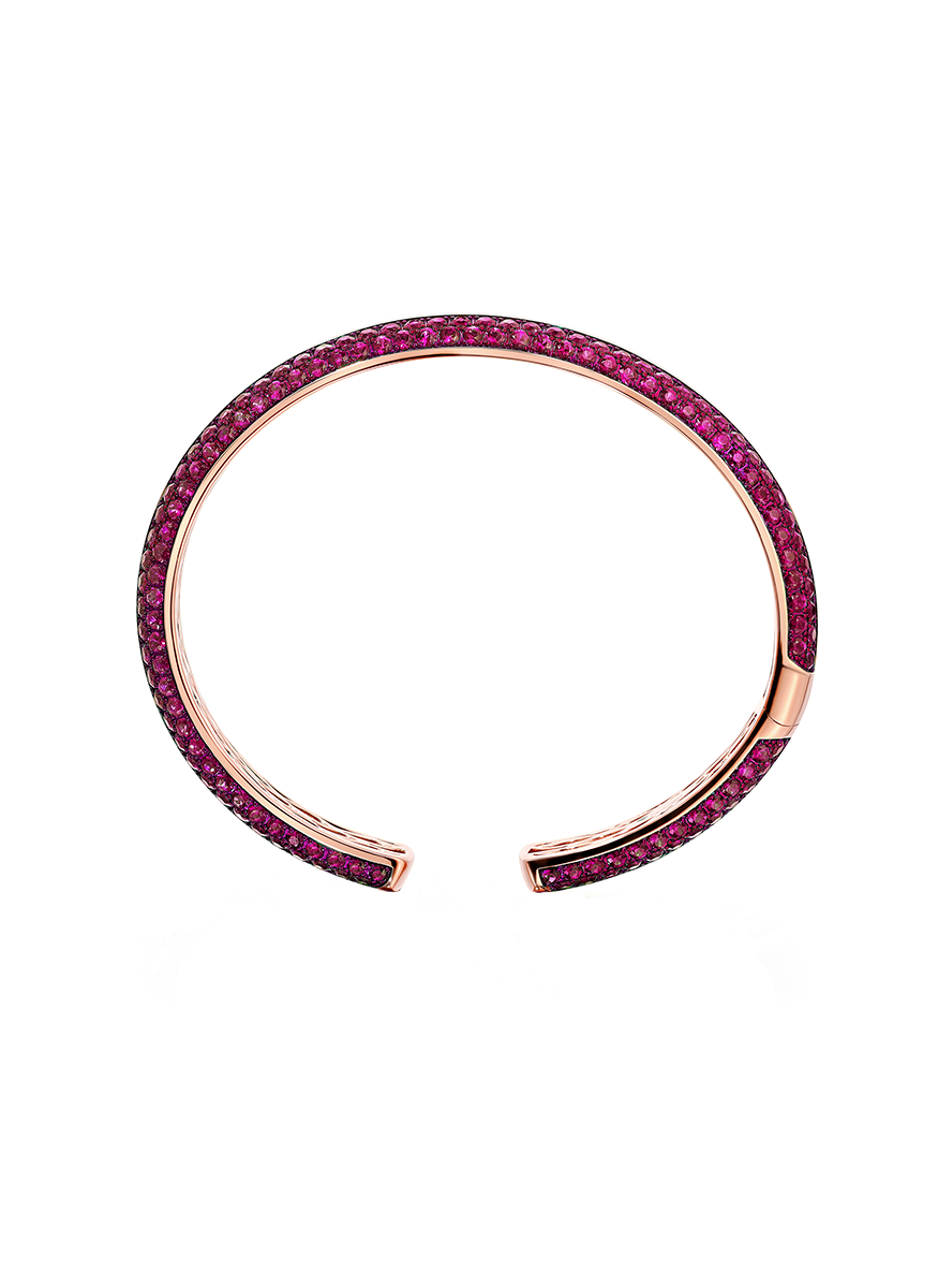 Ouro Pink Sapphire Bangle - Graziela