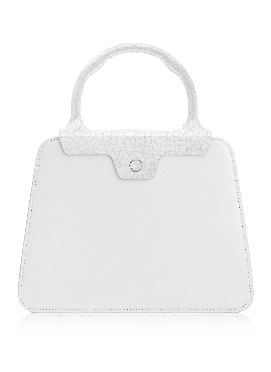 Andie Cracked Porcelain Top Handle Bag