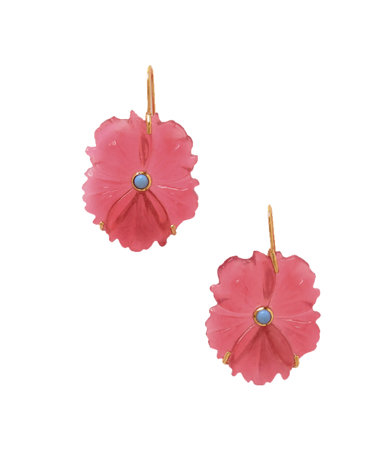 New Bloom Earrings In Hibiscus