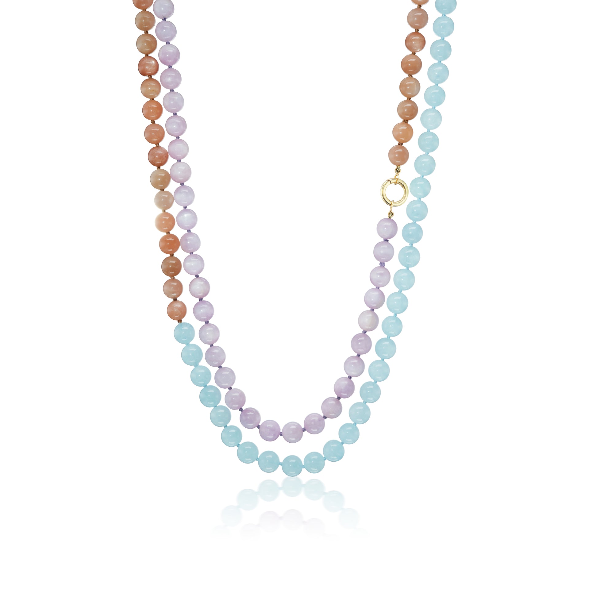 Aqua And Kunzite Necklace