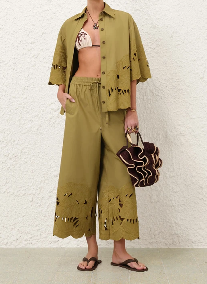 Mahon Embroidered Pant - Zimmermann