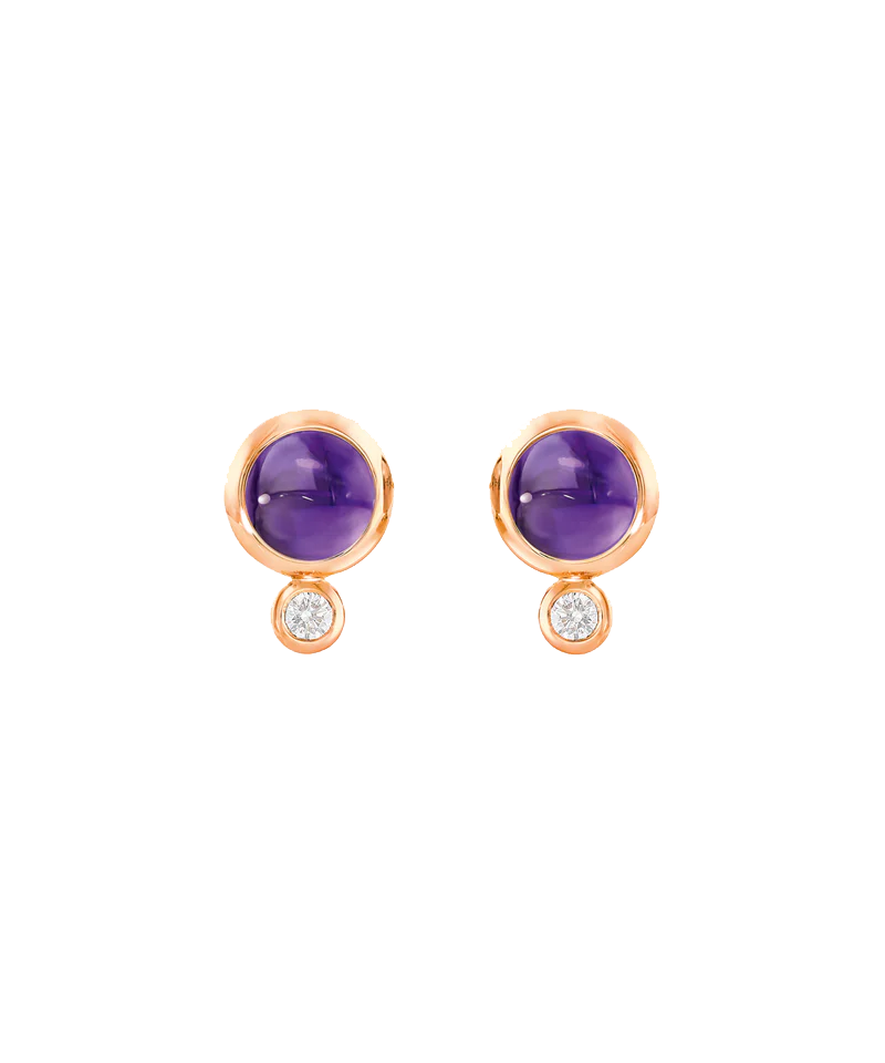 Bouton Studs Amethyst