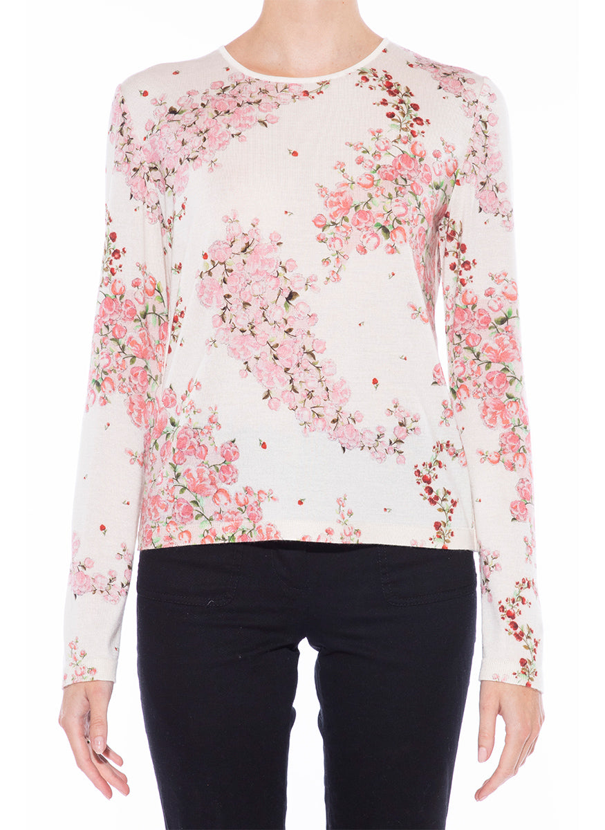 Cashmere Silk Floral Sweater - Giambattista Valli