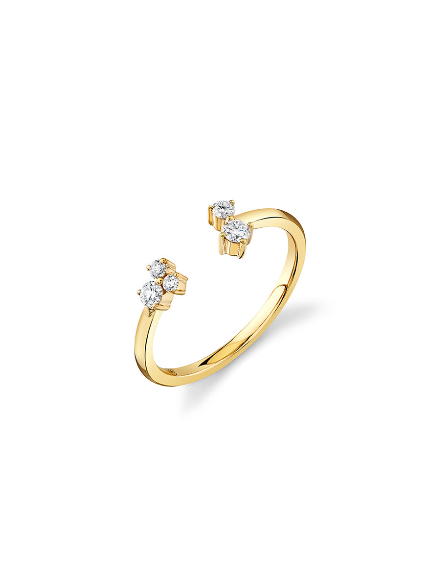 Open Cocktail Ring with Diamonds