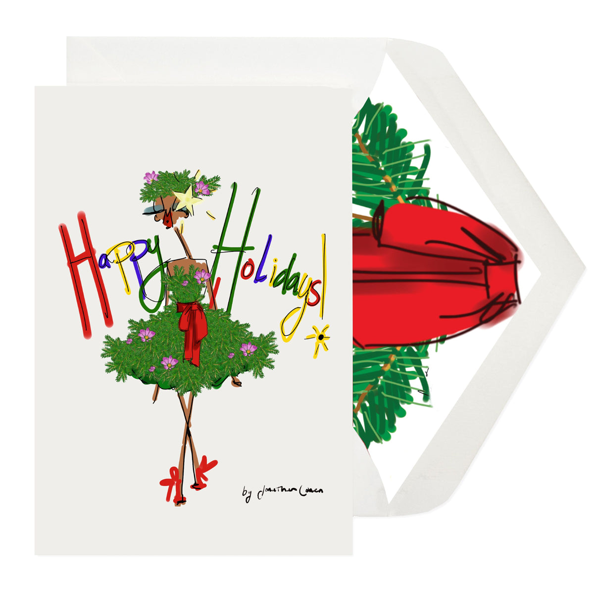 Jonathan Cohen Holiday - Holiday Tree Dress Cards