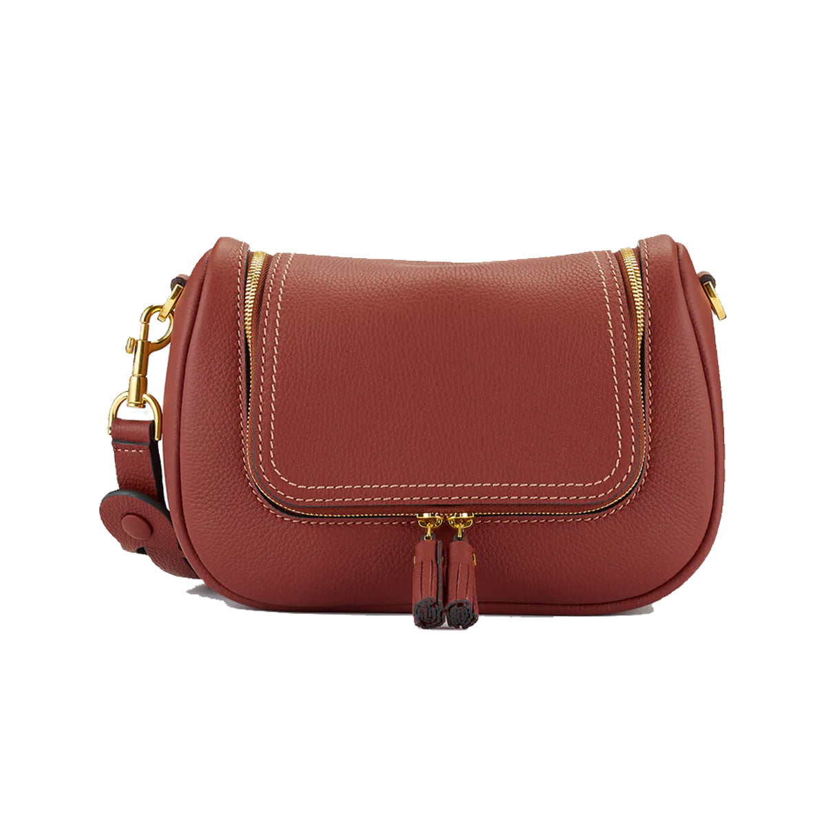 Small Vere Soft Satchel in Red Leather