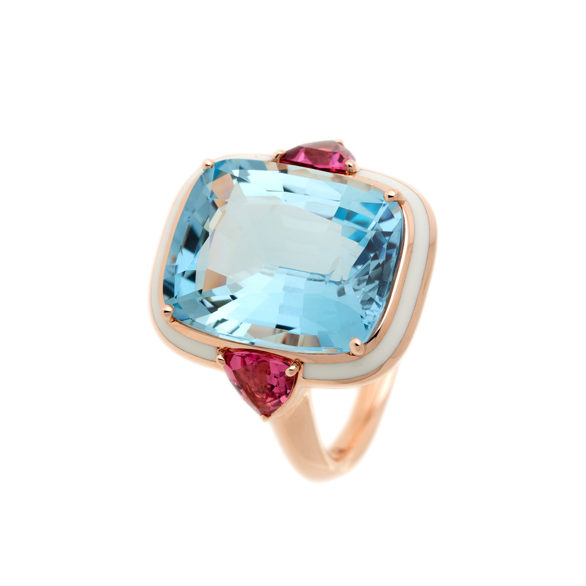 “Gemma” Aquamarine Ring, Ivory