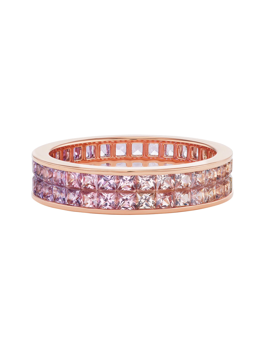 “Rosey-Pink” Channel-Set Ring