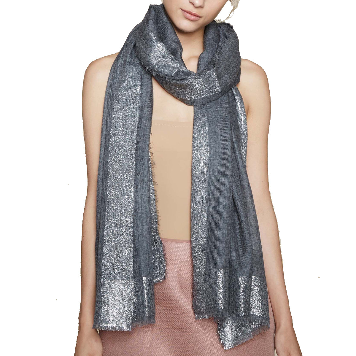 Argent Wrap in Charcoal - Jane Carr