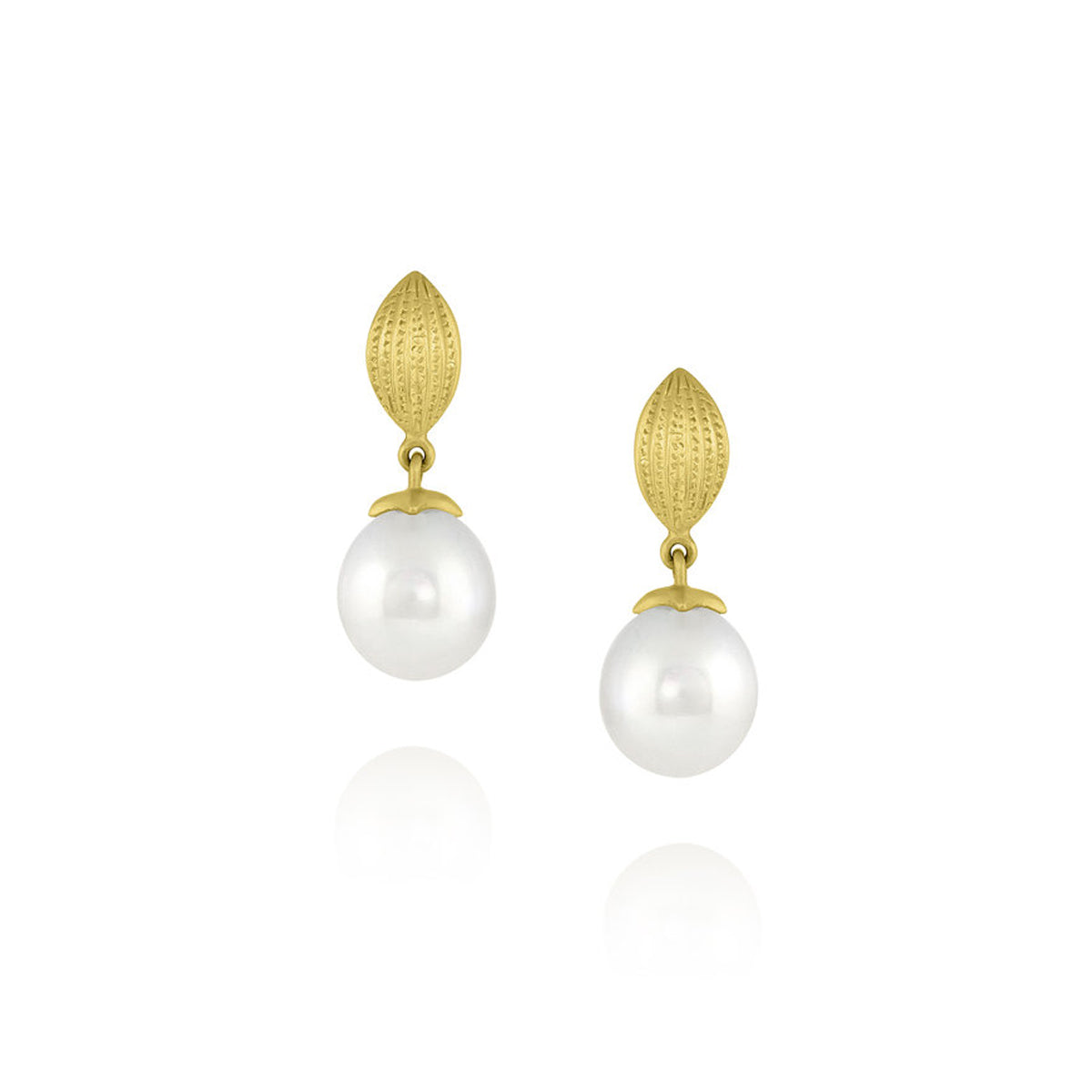 “Bahari Marquis” Pearl Drop Earrings