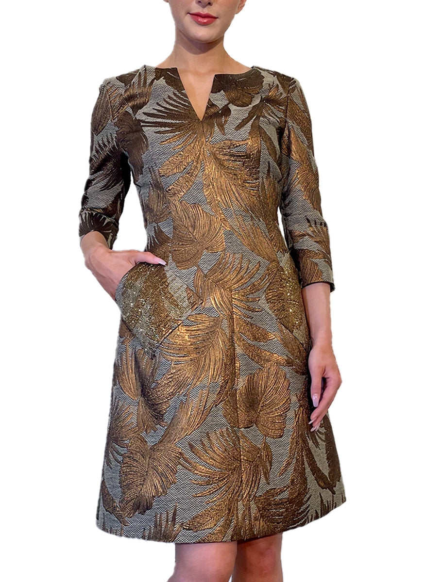 Silk Jacquard Cocktail Dress