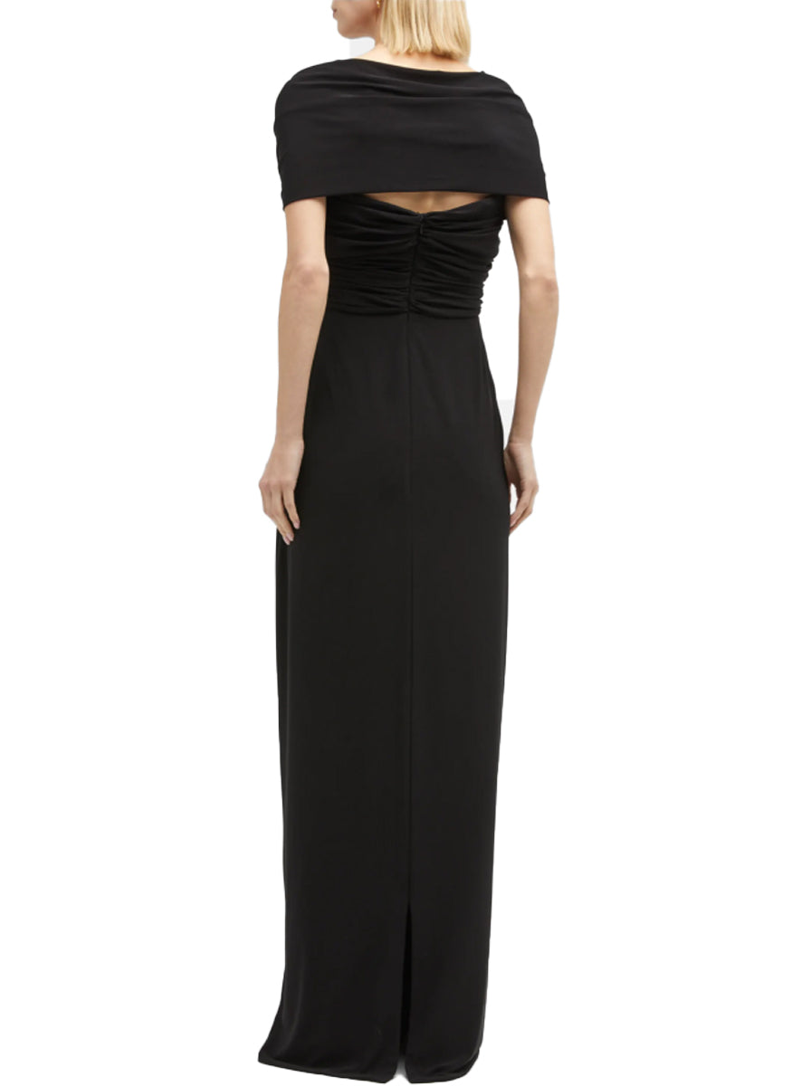 Twisted Off-the-Shoulder Column Gown