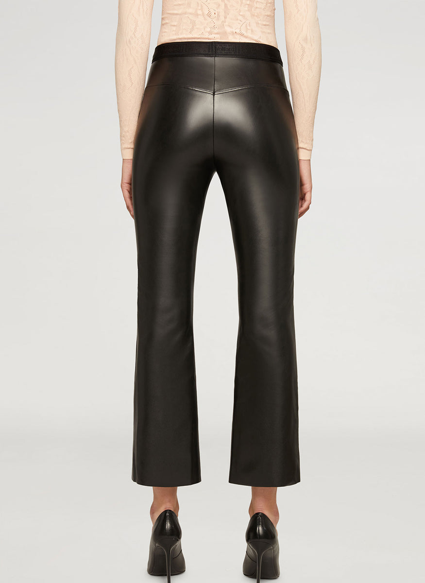 Jenna Trousers in Black Vegan Leather